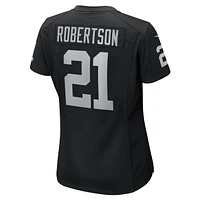 Women's Nike Amik Robertson Black Las Vegas Raiders Team Game Jersey