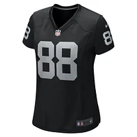 Maillot de jeu d'équipe Nike Antoine Wesley noir Las Vegas Raiders pour femme