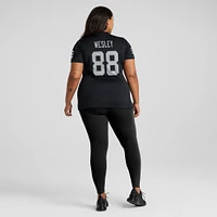 Maillot de jeu d'équipe Nike Antoine Wesley noir Las Vegas Raiders pour femme