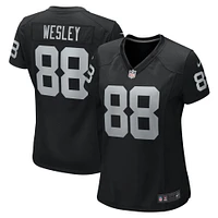 Maillot de jeu d'équipe Nike Antoine Wesley noir Las Vegas Raiders pour femme