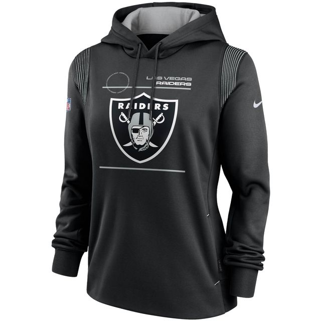 Las Vegas Raiders Nike Performance Sideline Lockup Full-Zip Hoodie - Silver