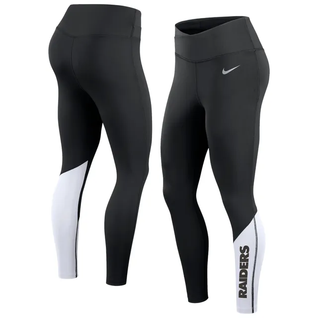 Lids Las Vegas Raiders Nike Women's 7/8 Performance Leggings - Black/White