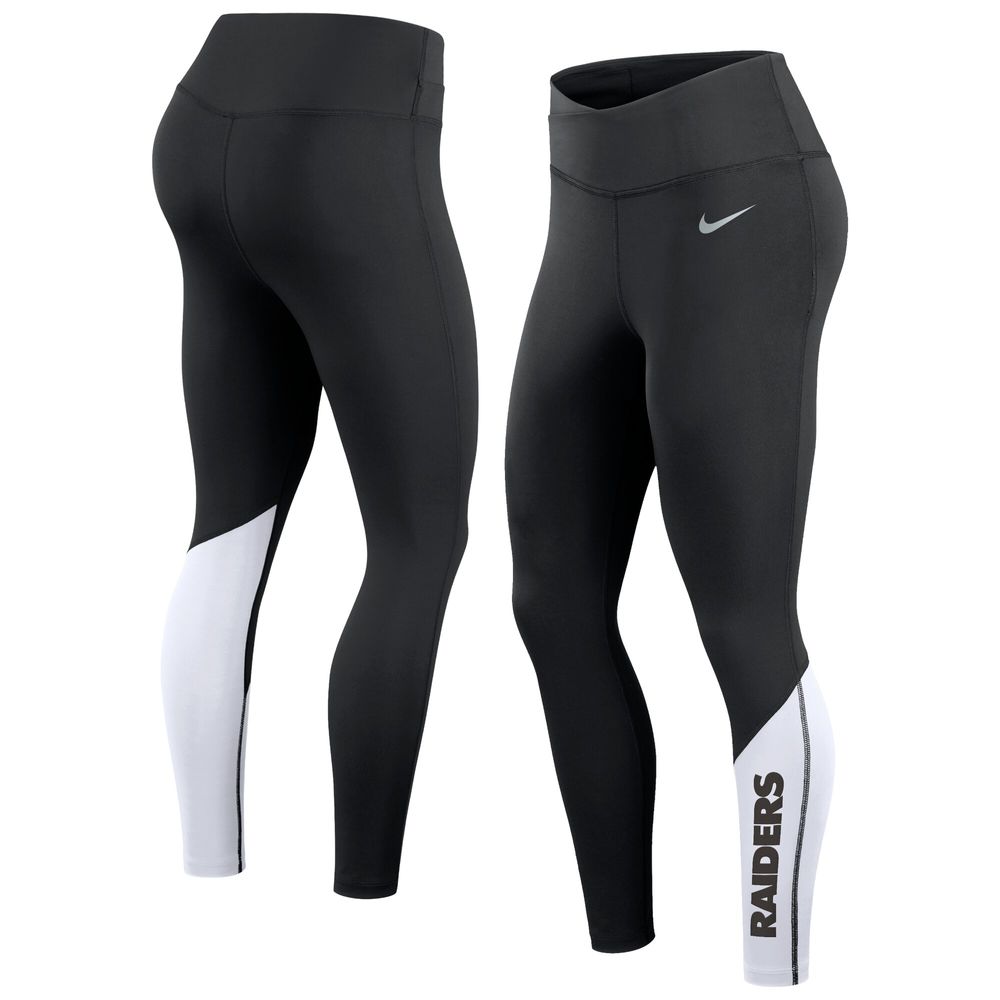 Women's Nike Black/White Las Vegas Raiders 7/8 Performance Leggings