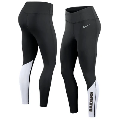 Legging Nike Performance 7/8 noir/blanc pour femme Las Vegas Raiders