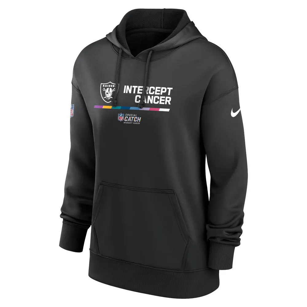 Chandail à capuchon Therma Performance pour femme Nike Las Vegas Raiders 2022 NFL Crucial Catch - noir