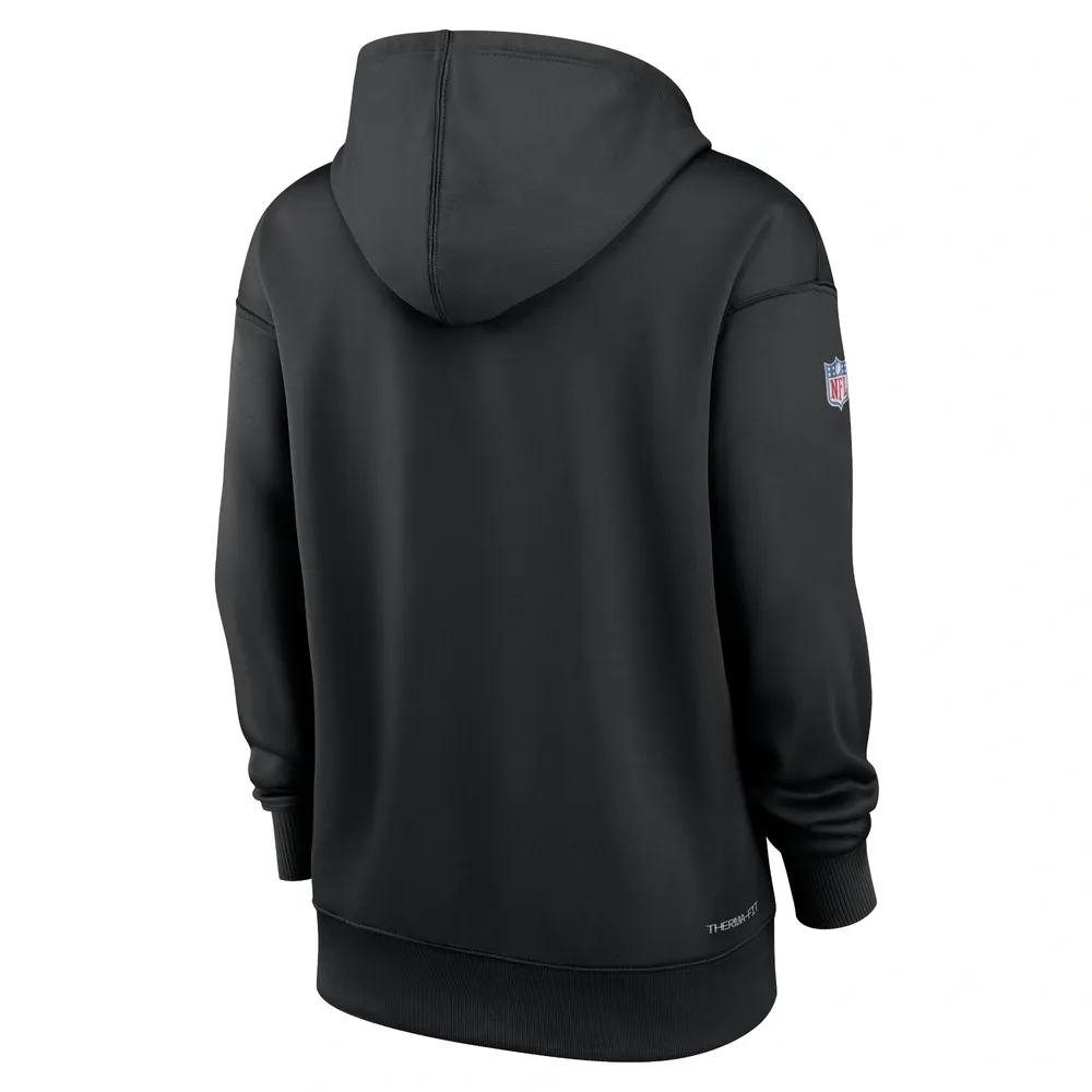 Chandail à capuchon Therma Performance pour femme Nike Las Vegas Raiders 2022 NFL Crucial Catch - noir