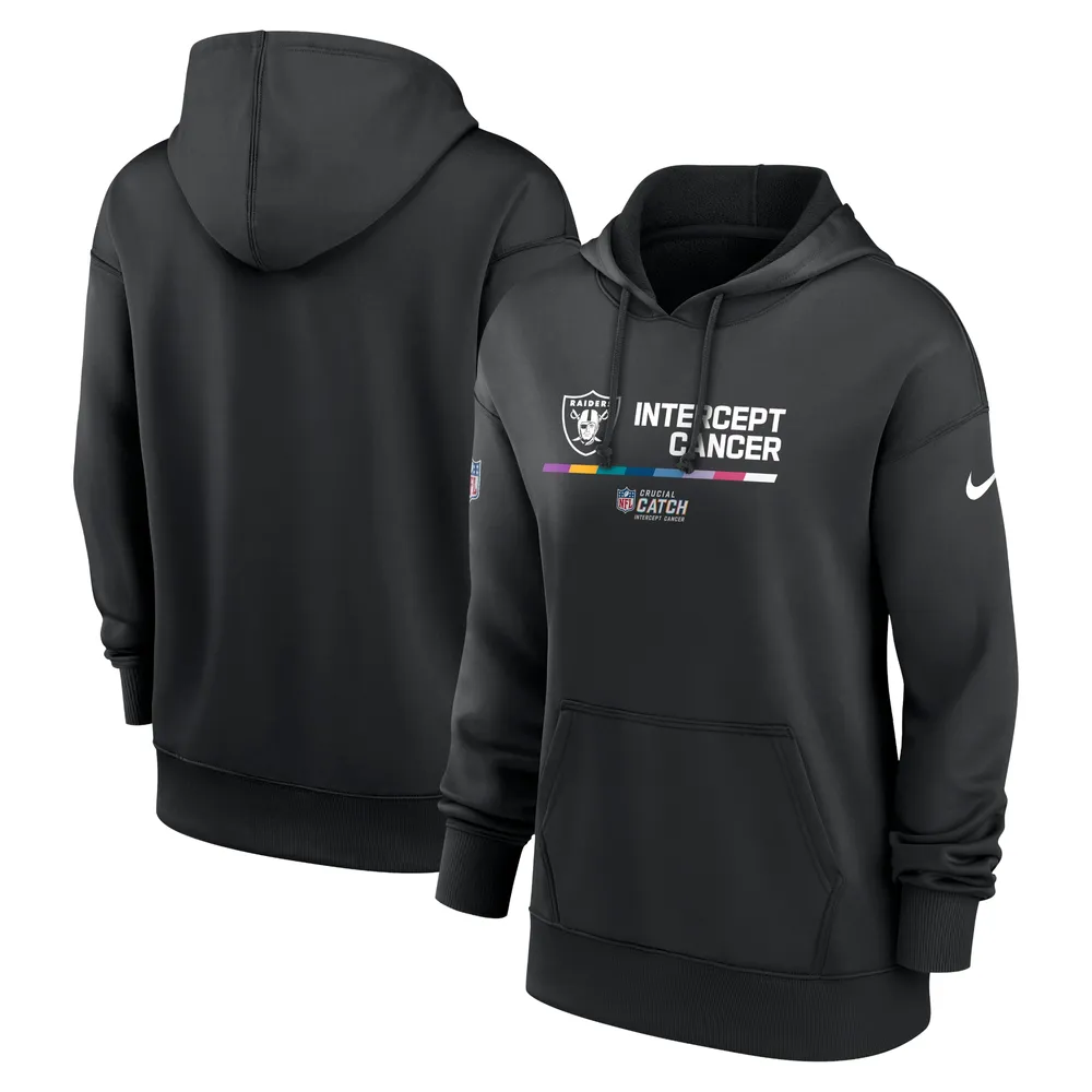 Chandail à capuchon Therma Performance pour femme Nike Las Vegas Raiders 2022 NFL Crucial Catch - noir