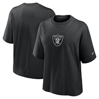 T-shirt boxy Nike noir Las Vegas Raiders pour femme