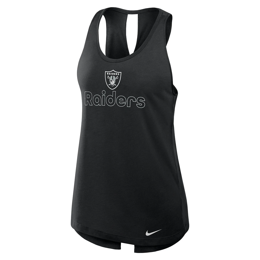 Women's Nike Black Las Vegas Raiders  Crossback Performance Tank Top