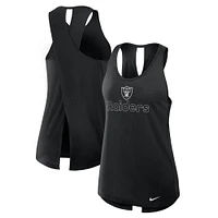 Women's Nike Black Las Vegas Raiders  Crossback Performance Tank Top