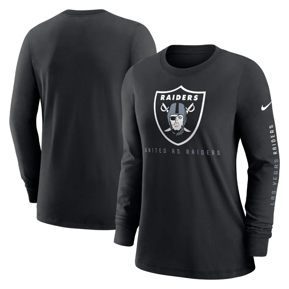 Lids Las Vegas Raiders Nike Women's Prime Split Long Sleeve T-Shirt - Black