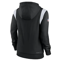 Women's Nike Black Las Vegas Raiders Sideline Stack Performance Pullover Hoodie