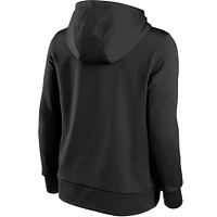 Women's Nike Black Las Vegas Raiders Stacked Performance Pullover Hoodie