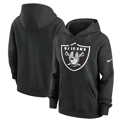 Sweat à capuche en polaire Nike Las Vegas Raiders Team Logo Club pour femme, noir