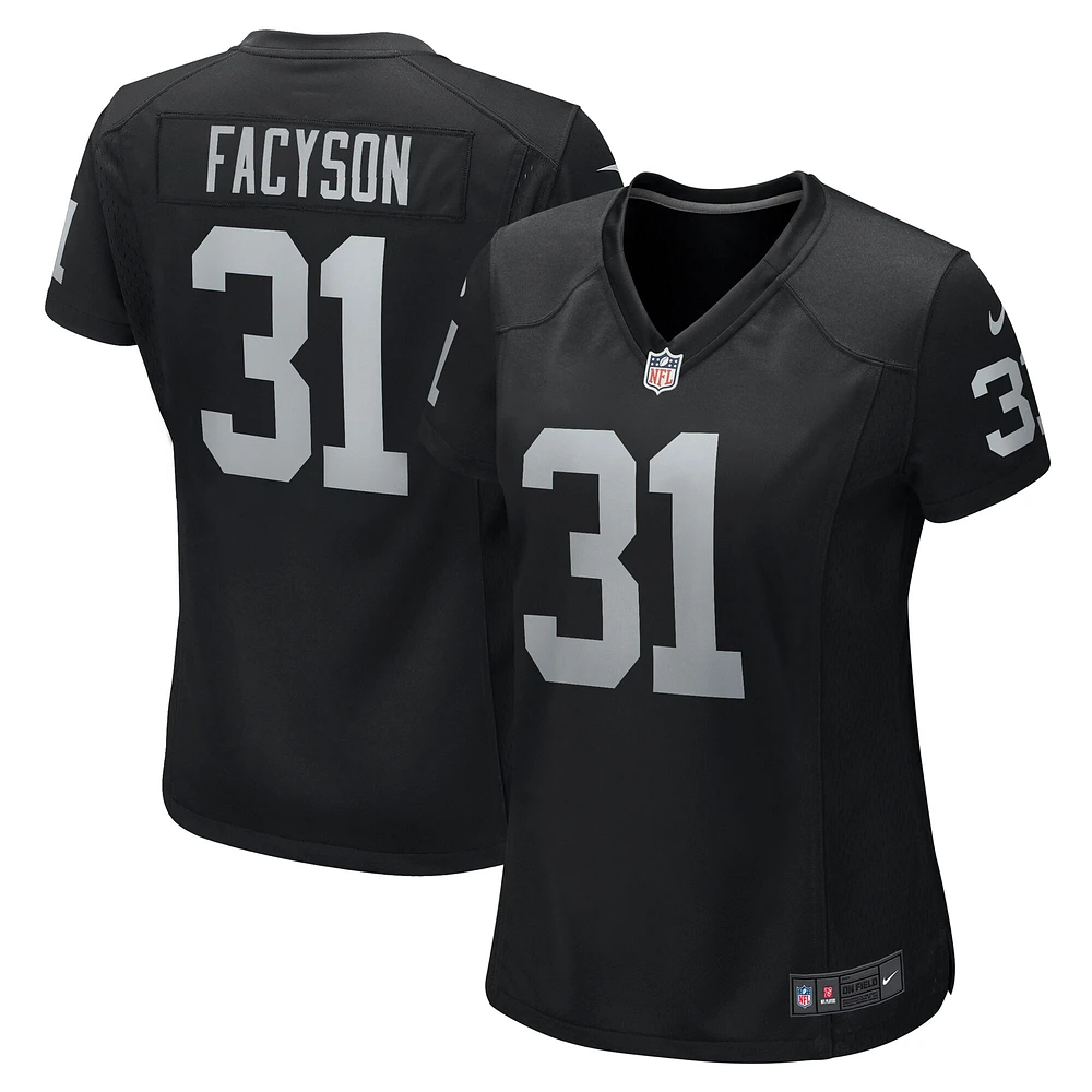 Women's Nike Brandon Facyson  Black Las Vegas Raiders Team Game Jersey