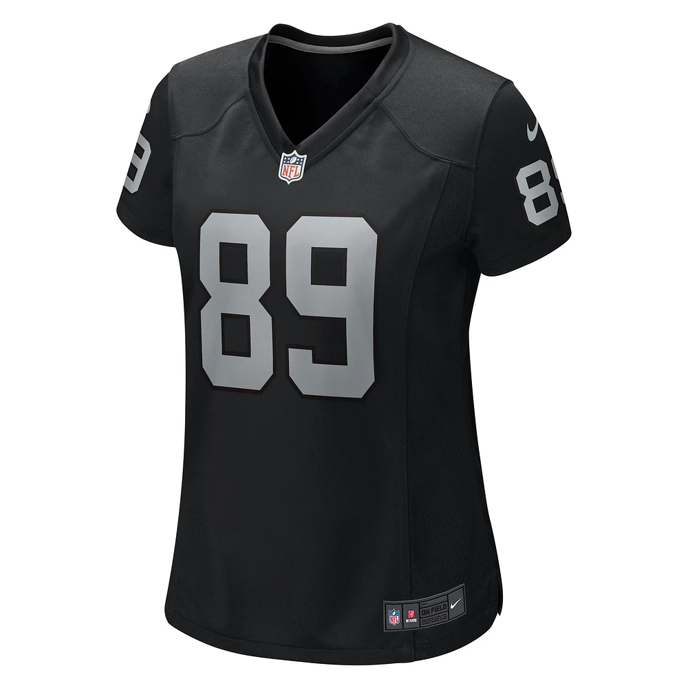 Women's Nike Brock Bowers  Black Las Vegas Raiders Team Game Jersey