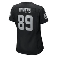 Maillot de match Nike Brock Bowers noir pour femme des Las Vegas Raiders