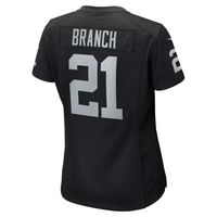 Women's Nike Cliff Branch Black Las Vegas Raiders Retired Player Game Jersey