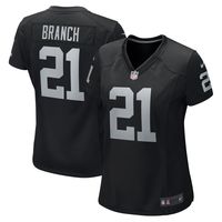 Women's Nike Cliff Branch Black Las Vegas Raiders Retired Player Game Jersey