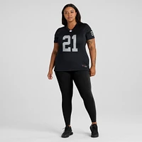 Maillot de match joueur retraité Nike Cliff Branch noir des Las Vegas Raiders pour femme