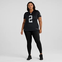 Maillot de match Nike Daniel Carlson noir pour femme des Las Vegas Raiders