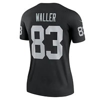 Haut Nike Darren Waller pour femme, noir, avec logo de l'équipe des Las Vegas Raiders