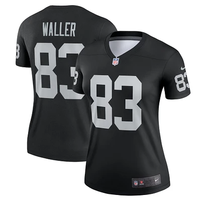 Haut Nike Darren Waller pour femme, noir, avec logo de l'équipe des Las Vegas Raiders