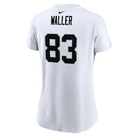 T-shirt Nike Darren Waller pour femme, blanc, nom et numéro du joueur des Las Vegas Raiders