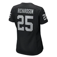 Maillot de match Nike Decamerion Richardson noir pour femme des Las Vegas Raiders