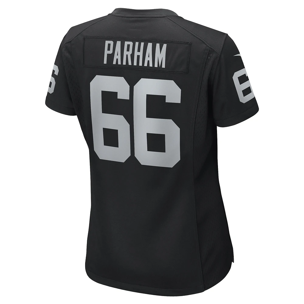 Maillot Nike Dylan Parham pour femme, noir, joueur de jeu des Las Vegas Raiders