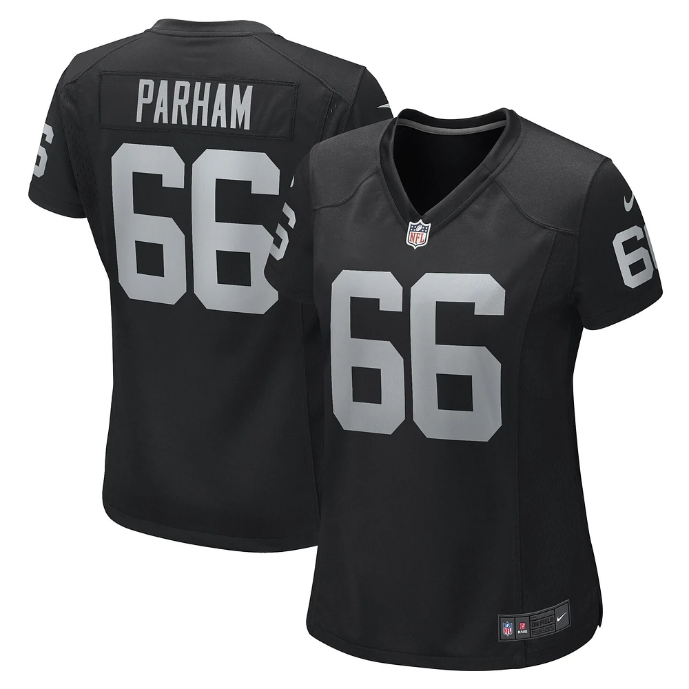 Maillot Nike Dylan Parham pour femme, noir, joueur de jeu des Las Vegas Raiders