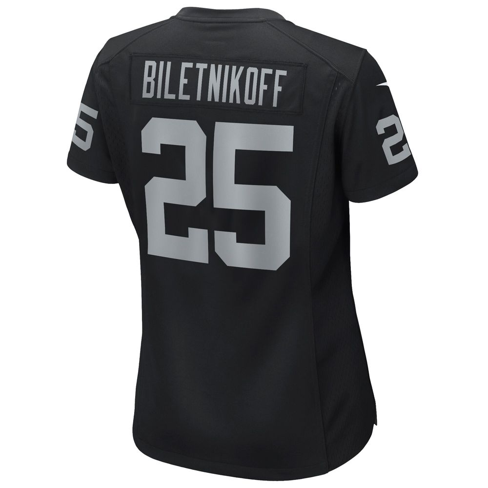 Women's Nike Fred Biletnikoff Black Las Vegas Raiders Game Retired Player Jersey