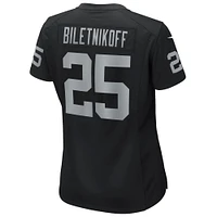 Maillot de joueur retraité Nike Fred Biletnikoff pour femme, noir, Las Vegas Raiders Game