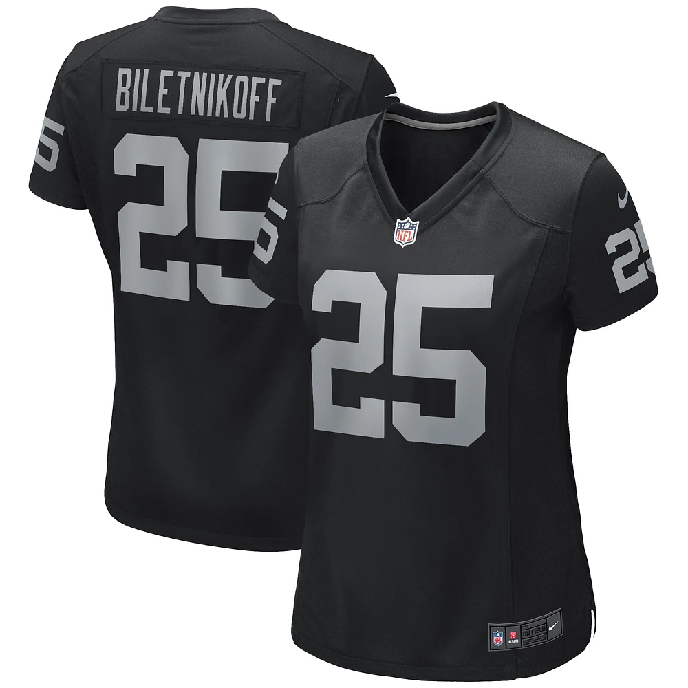 Maillot de joueur retraité Nike Fred Biletnikoff pour femme, noir, Las Vegas Raiders Game