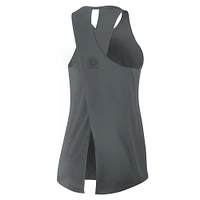 Women's Nike Gray Las Vegas Raiders Glory Crisscross Performance Tank Top