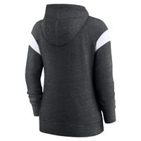 Women's Nike Heathered Black/White Las Vegas Raiders Monaco - Full-Zip Hoodie