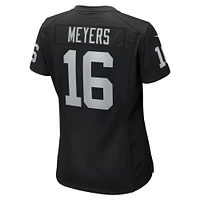 Maillot de joueur jeu Nike Jakobi Meyers noir Las Vegas Raiders pour femme