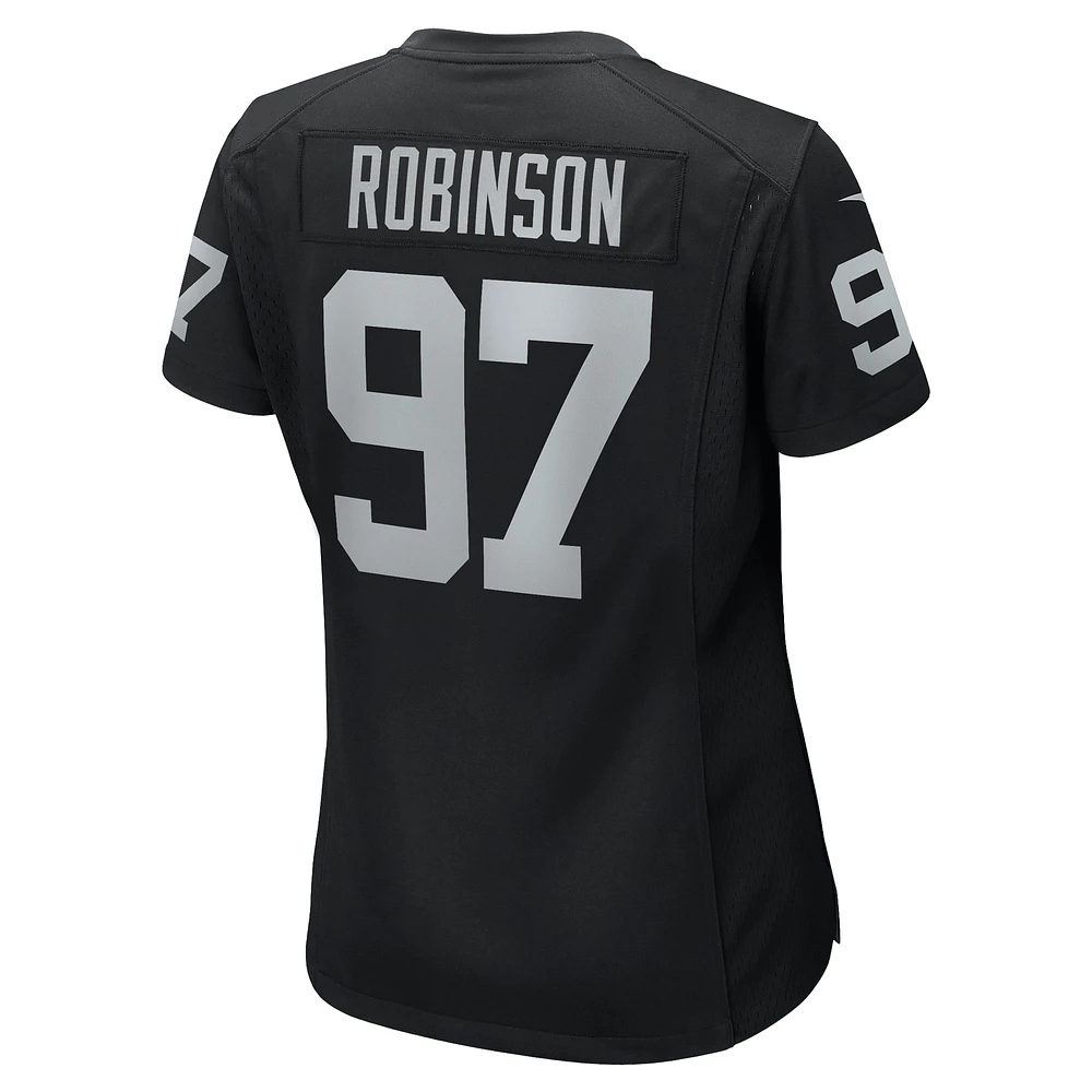 Women's Nike Janarius Robinson  Black Las Vegas Raiders Team Game Jersey