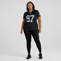 Maillot de jeu d'équipe Nike Janarius Robinson noir pour femme des Las Vegas Raiders