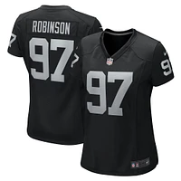 Maillot de jeu d'équipe Nike Janarius Robinson noir pour femme des Las Vegas Raiders