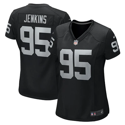 Maillot de match Nike John Jenkins noir Las Vegas Raiders pour femme