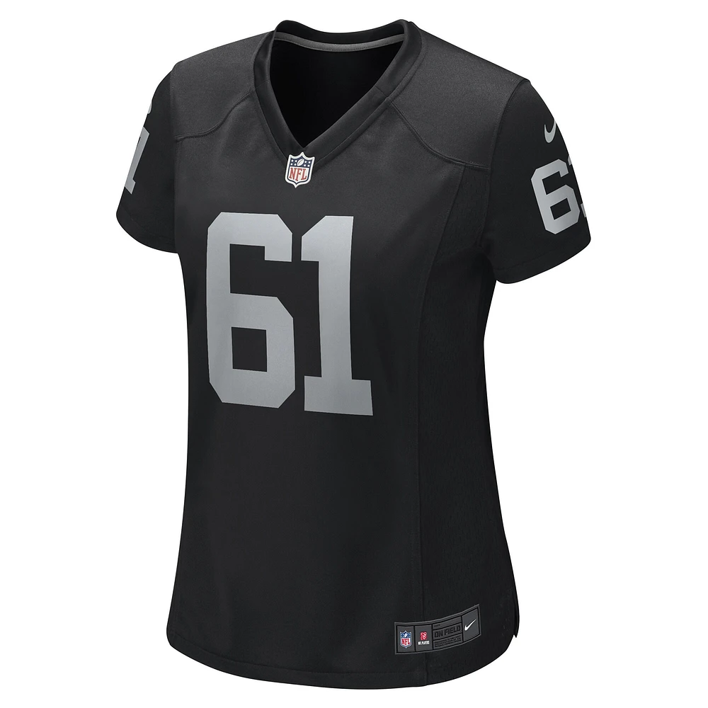 Maillot de joueur jeu Nike Jordan Meredith pour femmes, noir, Las Vegas Raiders