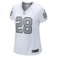 Maillot de joueur jeu alternatif Nike Josh Jacobs pour femme des Las Vegas Raiders blanc