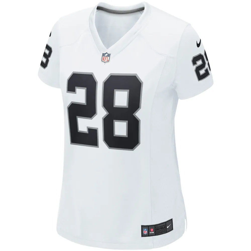 Maillot Nike Josh Jacobs pour femme, blanc, Las Vegas Raiders, joueur de l'équipe jeu