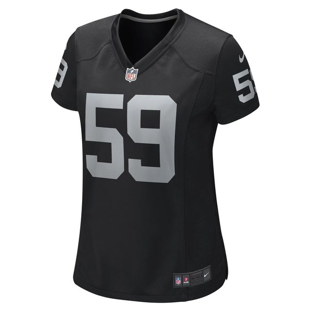 Maillot Nike Luke Masterson pour femme, noir, joueur de jeu des Las Vegas Raiders