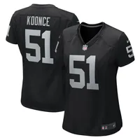 Maillot de match Nike Malcolm Koonce pour femmes, noir, Las Vegas Raiders