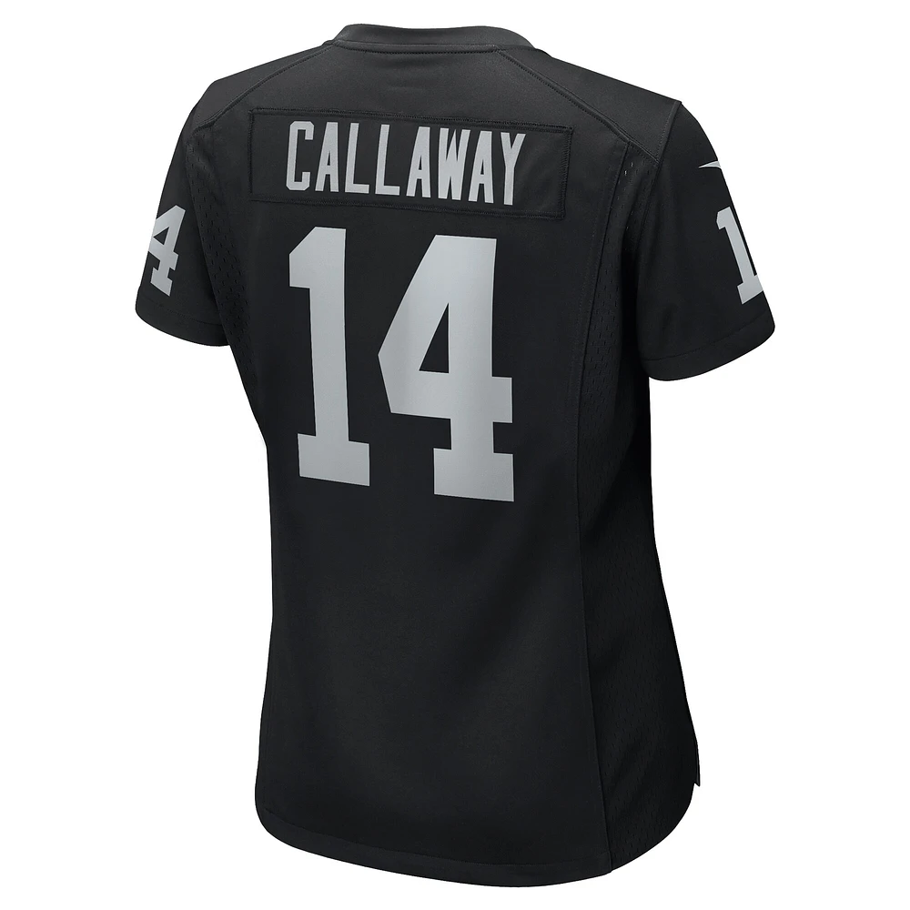 Maillot de jeu d'équipe Nike Marquez Callaway pour femme, noir, Las Vegas Raiders