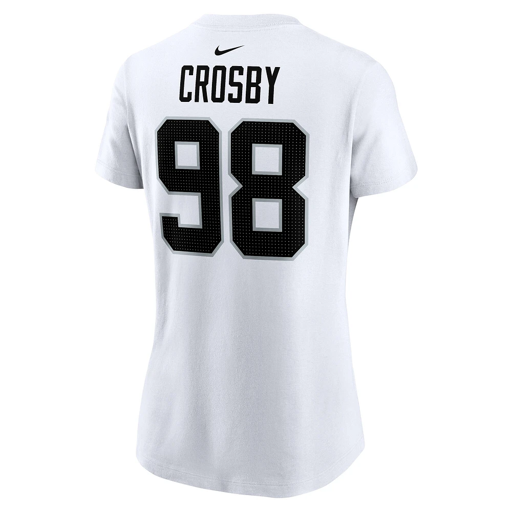 T-shirt Nike Maxx Crosby pour femme avec nom et numéro de joueur des Las Vegas Raiders blanc