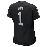 Maillot de match Nike numéro 1 Mom noir des Las Vegas Raiders pour femme