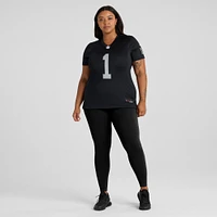 Maillot de match Nike numéro 1 Mom noir des Las Vegas Raiders pour femme